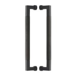 M Marcus Heritage Brass Back to Back Door Pull Handle Bauhaus Knurled Design 330mm length